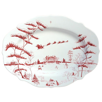 Juliska Country Estate Winter Frolic Ruby - Christmas Eve Serving Platter